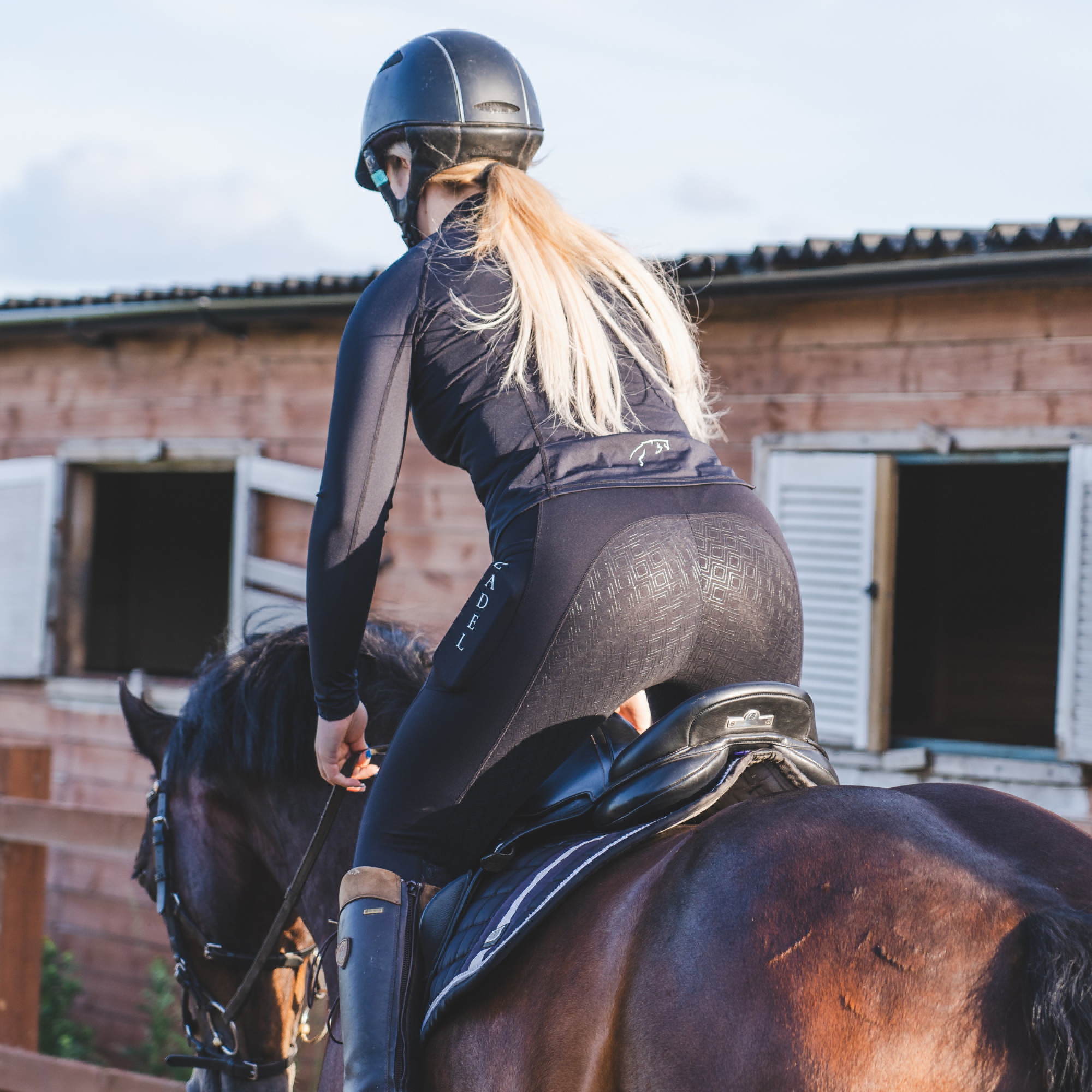 Women Horse Riding Leggings Full Seat Silicone Ladies Riding Tights  Equestrian Breeches with Phone Pockets Black S : : Fashion